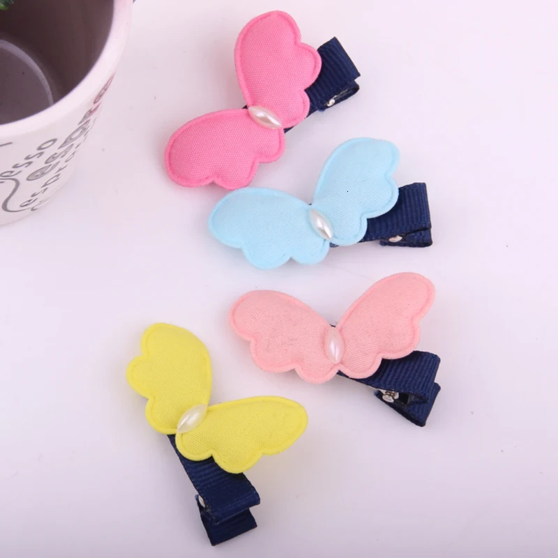 Cute Baby Hairpin Lovely Pearl Butterfly Hair Clip For Girl Quality PU Heart Moon Barrettes Kids Fashion Fabrics Gift | Детская одежда