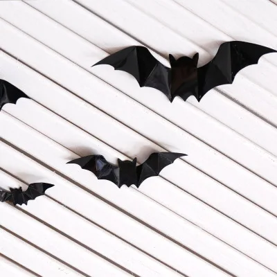 

16pcs/lot Halloween 3d The Bat Wall Stickers Decoration PVC Three-dimensional Bat Decoration Stickers Diablo Wall Stickers Decor