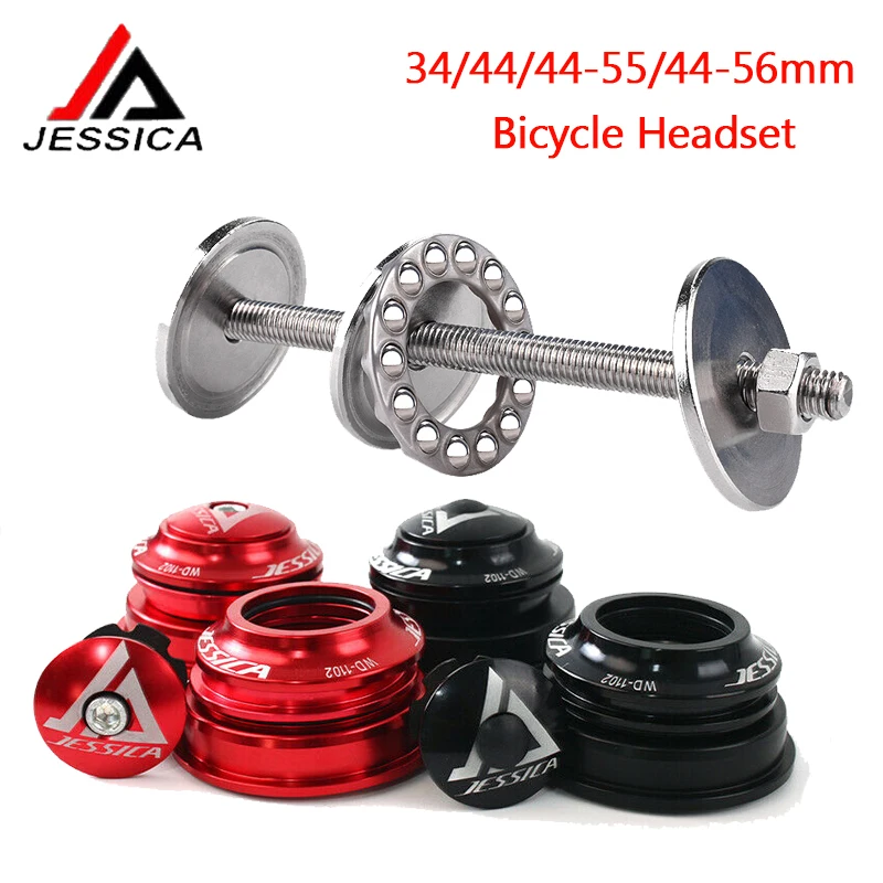 Bicycle Bearing Headset 34/42/42-52/44/44-55/44-56mm Mountain Bike Tapered Headset Bearings Bowl Set Tapered Head Tube Bowl Set