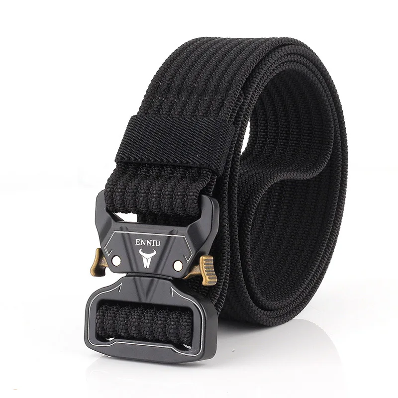

125cm Military Tactical Belt Army Patrol Waist Belts Safety Training Gear Heavy Duty Metal Buckle Hunting Accessories Adjustable