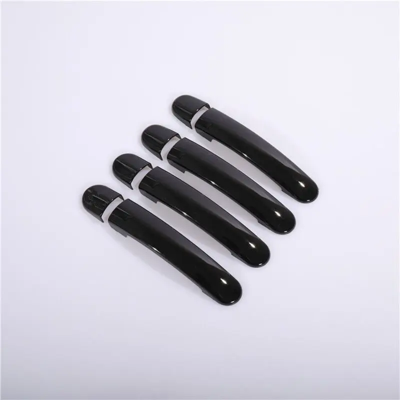 Для Skoda Rapid 2011-2019 черные хромированные накладки на дверные ручки автомобиля, аксессуары для стайлинга, наклейки