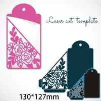 cutting dies flower envelope metal and stamps stencil for diy scrapbooking photo album embossing paper card 130127mm