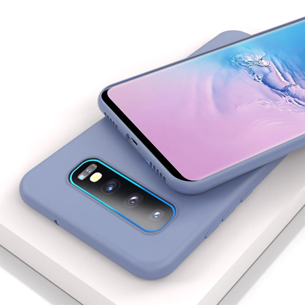 Ультратонкий силиконовый чехол для SAMSUNG Galaxy S10 S9 S8 S11 Plus S10e S11e Note 8 9 10 5G чехол - Цвет: Фиолетовый