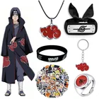 Аксессуары для косплея аниме Наруто Акацуки, 6 шт., повязка на голову, кольцо, кольцо, набор брелоков, экшн-фигурка, детская игрушка