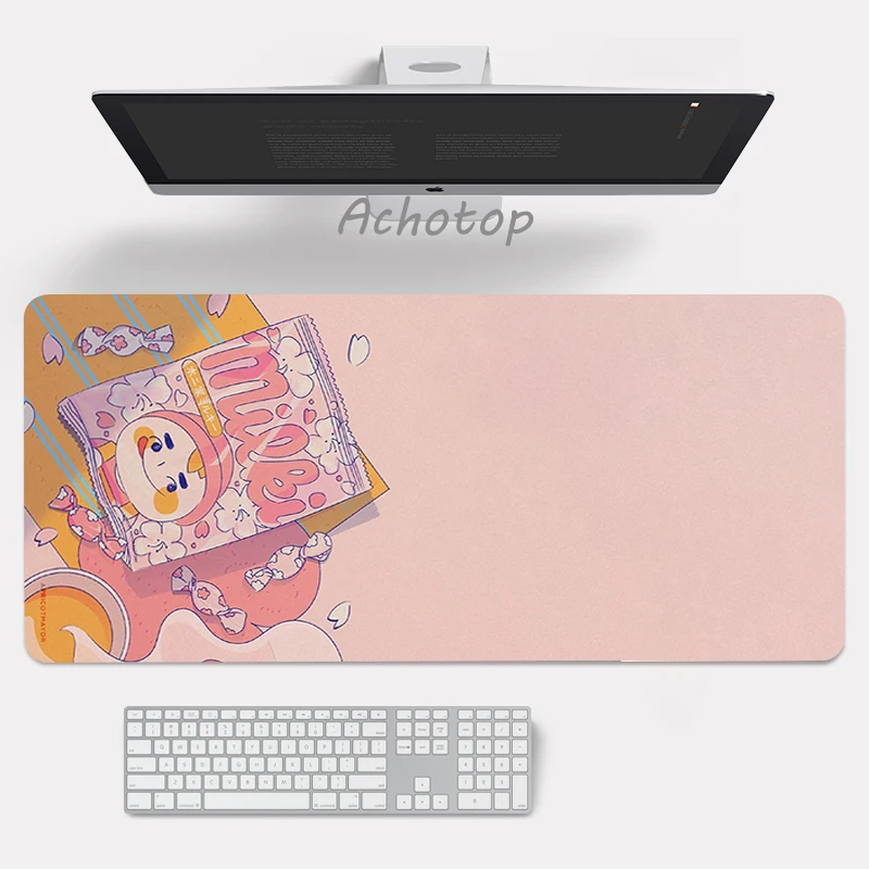 anime pink mousepad gamer cute large gaming accessories mouse pad kawaii otaku locking edge big fashion laptop notebook desk mat free global shipping