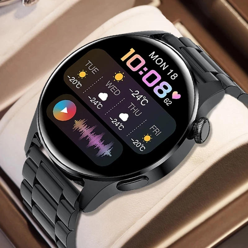 2021 New Luxury Bluetooth Call watch Smart watch Men Full touch fitness watch Tracker Blood pressure Smart clock Men Smart watch