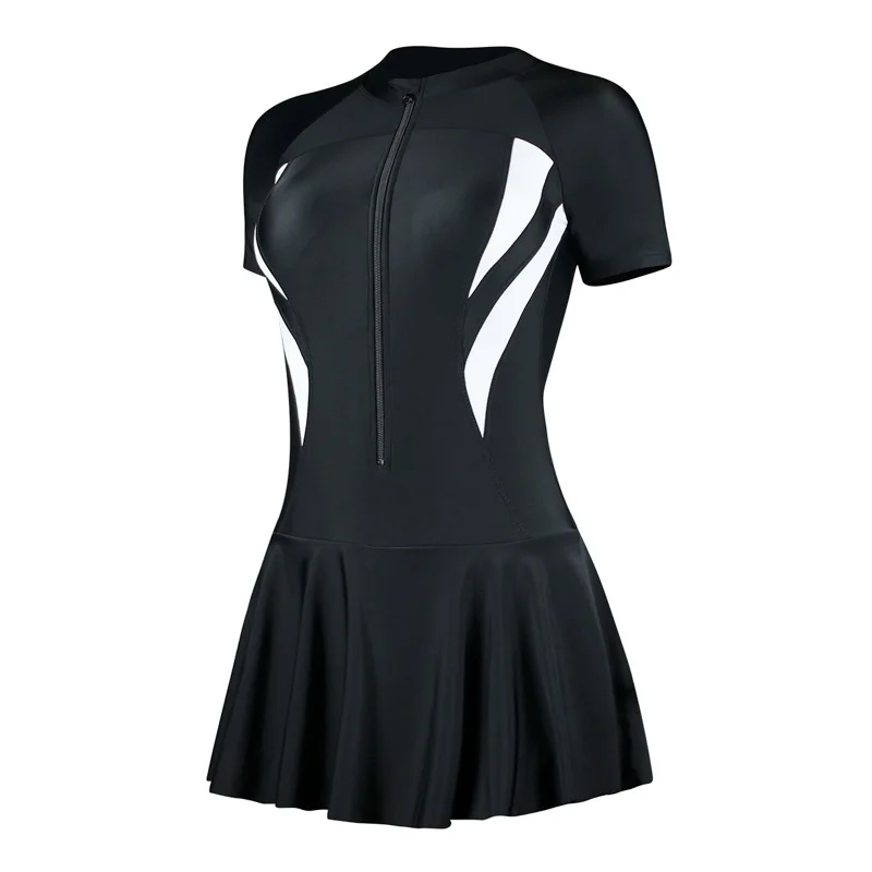 

Summer Tankini Swimsuit Women Swimwear One-Piece Black Swimdress Monokini Bathing Swim Suit Beach Wear Cover Up Outfits