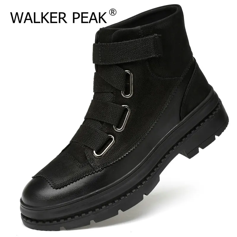Ботинки Walkerpea мужские из натуральной кожи дышащие высокие берцы Уличная
