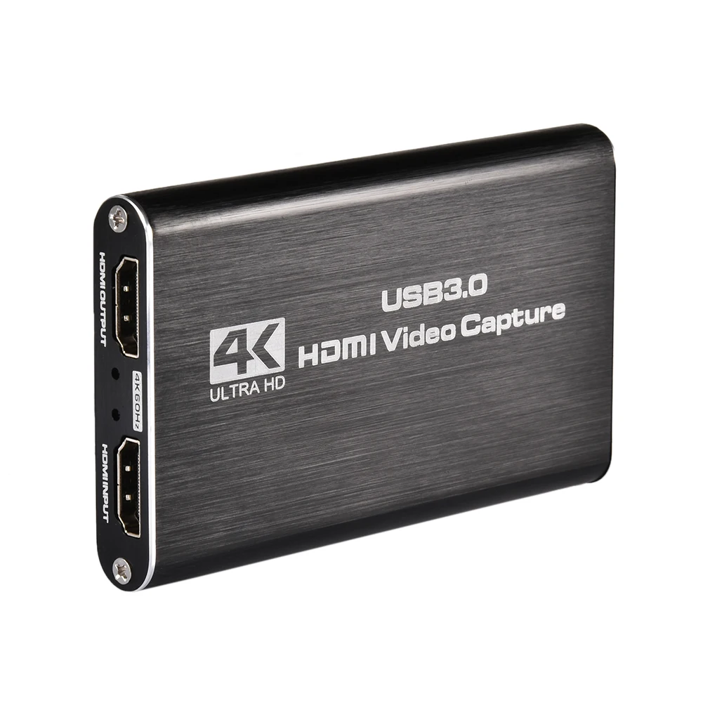 

4K HDMI захват видеокарты USB3.0 1080P надежная портативная Захватывающая Игровая карта для потоковой прямой трансляции видеозаписи
