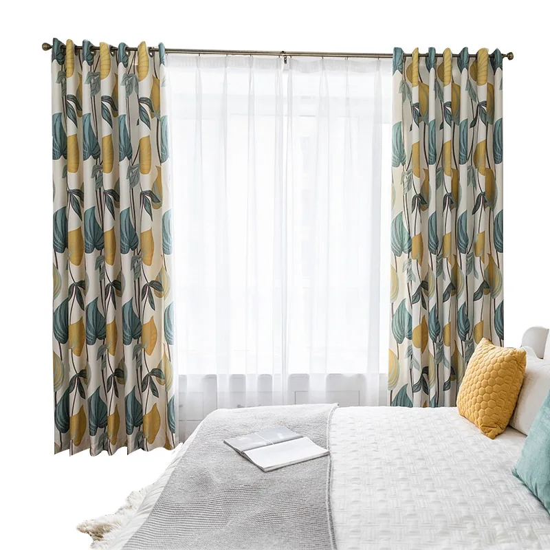 

Simple Nordic Forest Printed Curtain for Living Room Bedroom Study Blackout Curtain Window Curtain Bedroom