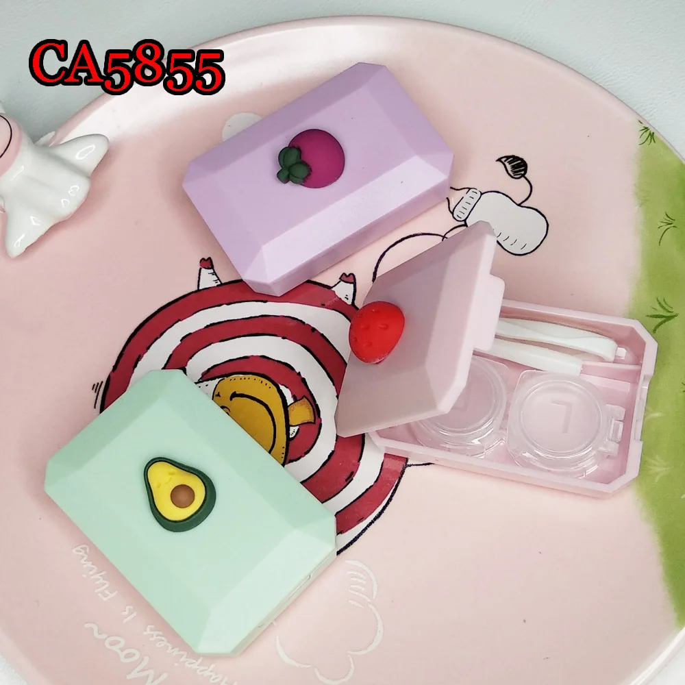 

Fruit Pocket Contact Lenses Cases with Mirror Fashion Travel Box Convenient Container For Outdoor CA5855