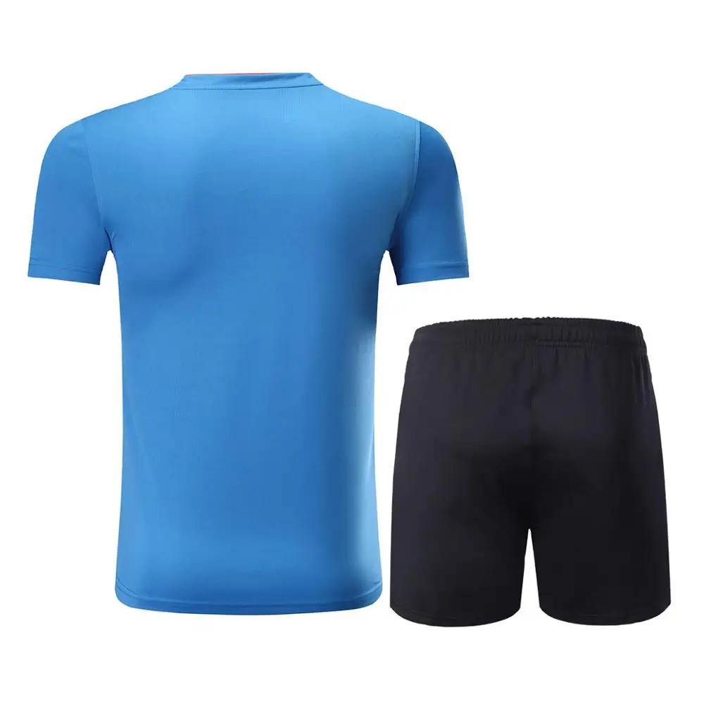 Детская рубашка для мальчиков бадминтон синий костюм девочек Женская форма