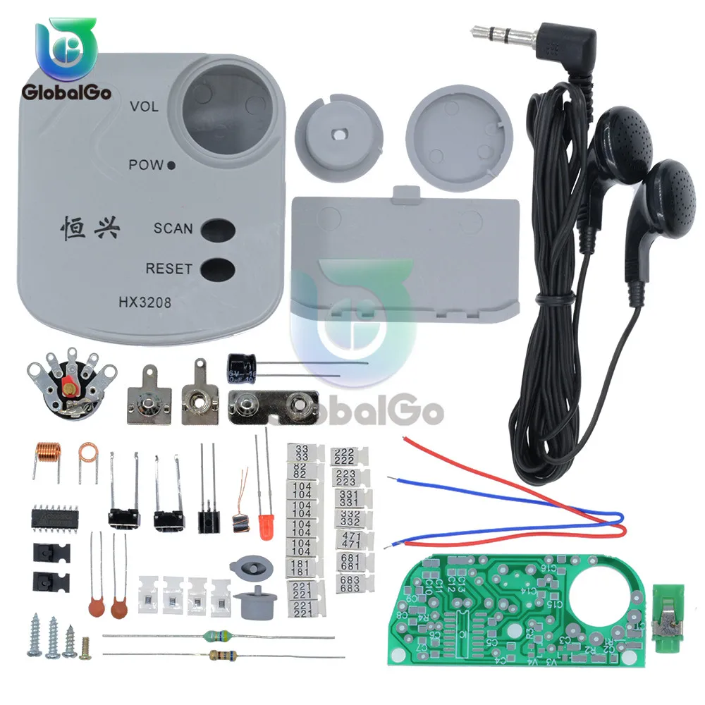 

HX3208 1.8V-3.5V FM Micro SMD Radio DIY Kits FM Frequency Modulation Radio Electronic Production Training Suite