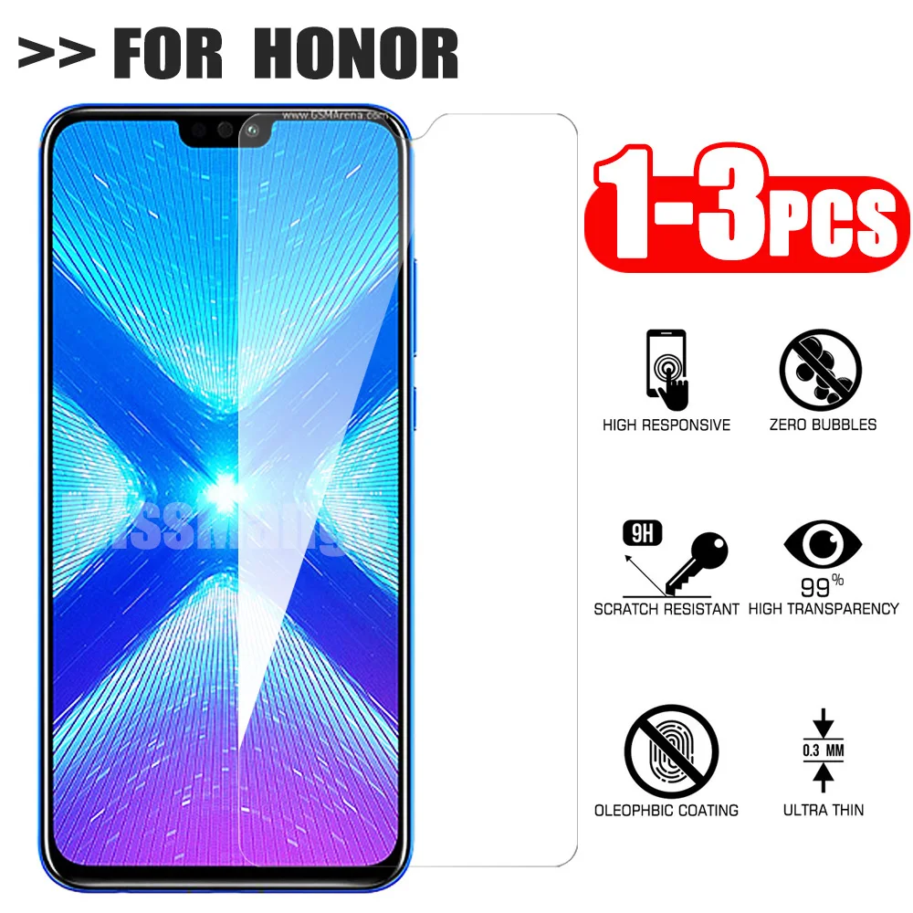 1 3 шт. закаленное стекло для Honor 8x Honor8x 8 x Защита экрана Huawei 8a s 8c a c стеклянная