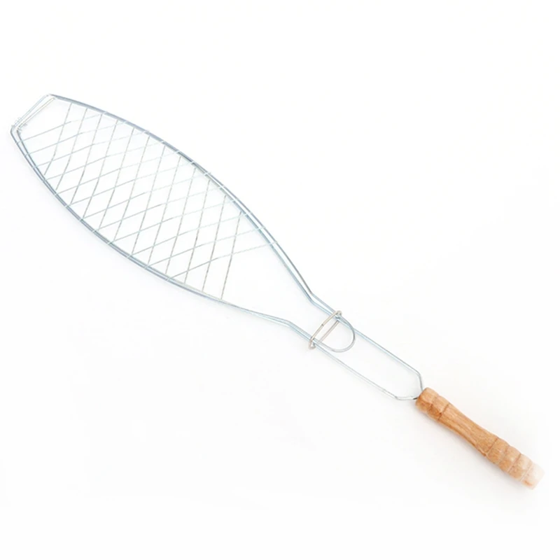 

Portable Fish Grilling Basket With Handle Chicken Meat BBQ Mesh Clip DIY Barbecue Tool Roasting Accessories for Home Outdoor