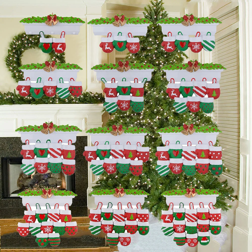 

1Pc Family Christmas Resin Pendants Xmas Tree Ornaments Home Hanging Decor Christmas Decorations for Home Navidad 2021 2022