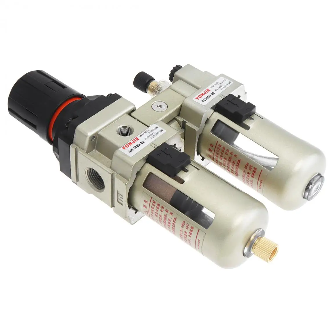 AC3010-03 воздушный компрессор 0-1.0mpa Регулируемый два Союза масла воды Сепаратор Регулятор PT3/8(мм) Калибр с манометром