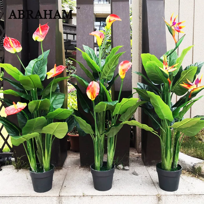 Большой искусственный тропический сад 130 см искусственное дерево искусственные