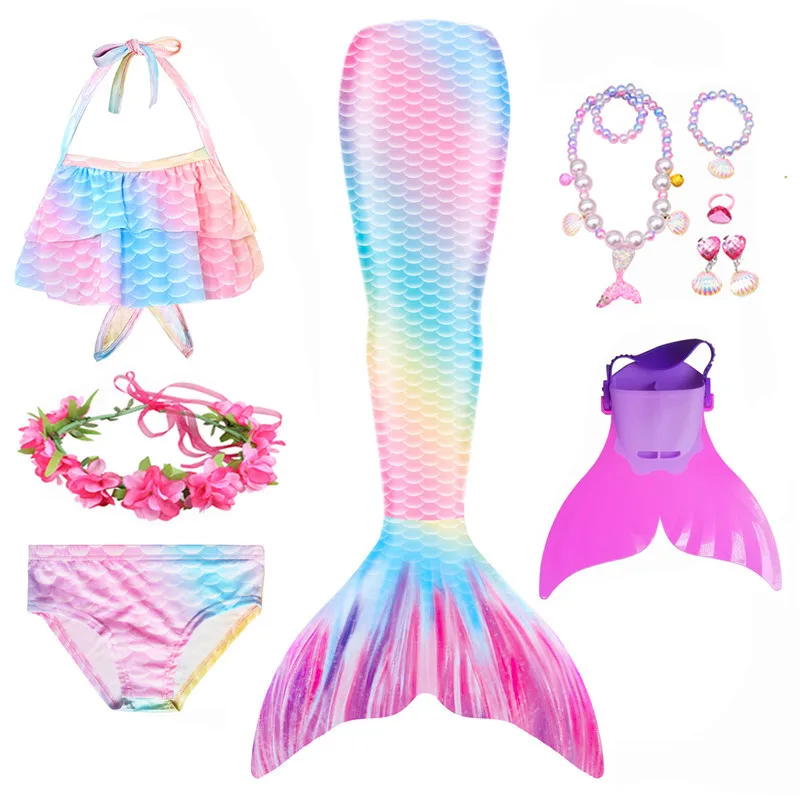 Женский купальный костюм с хвостом Русалочки пляжная одежда моноластами бикини