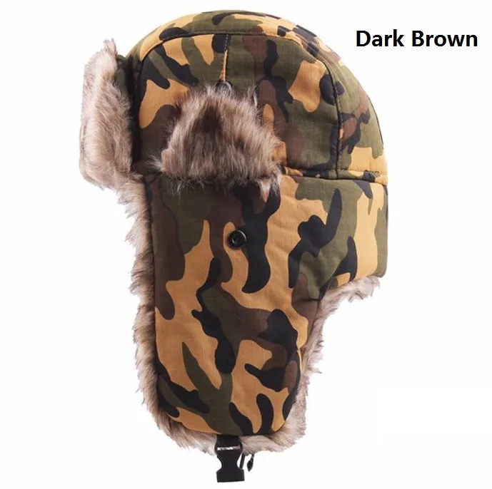 Новинка 2022 модная зимняя камуфляжная шапка-ушанка для мужчин и женщин Русская