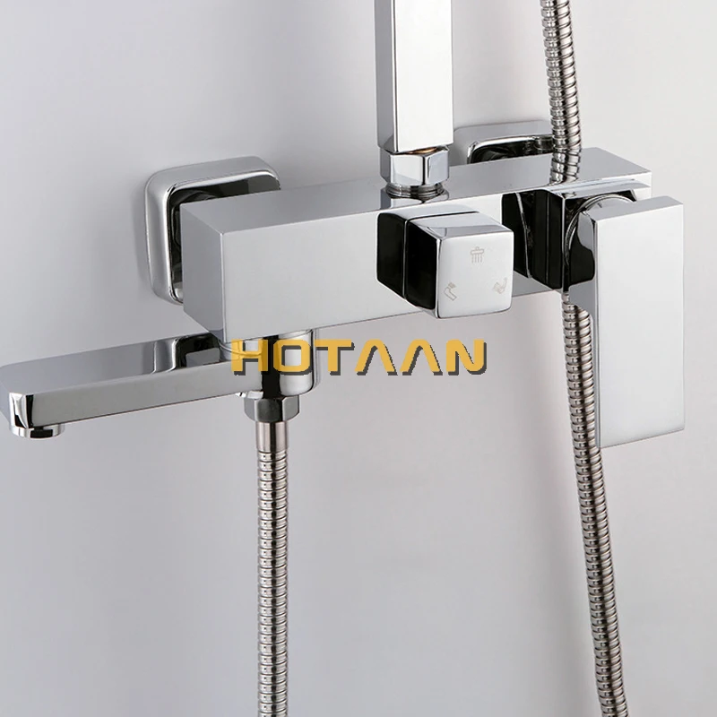 

Free shipping Bathroom Mixer Bath Tub Copper Mixing Control Valve Wall Mounted Shower Faucet concealed faucet YT-5356