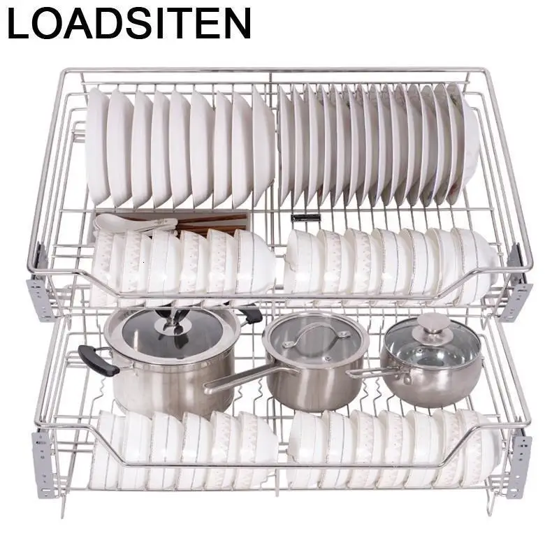 

Accesorios Organizar Para Armario Dish Drainer Despensa Gabinete Stainless Steel Rack Cozinha Organizer Kitchen Cabinet Basket