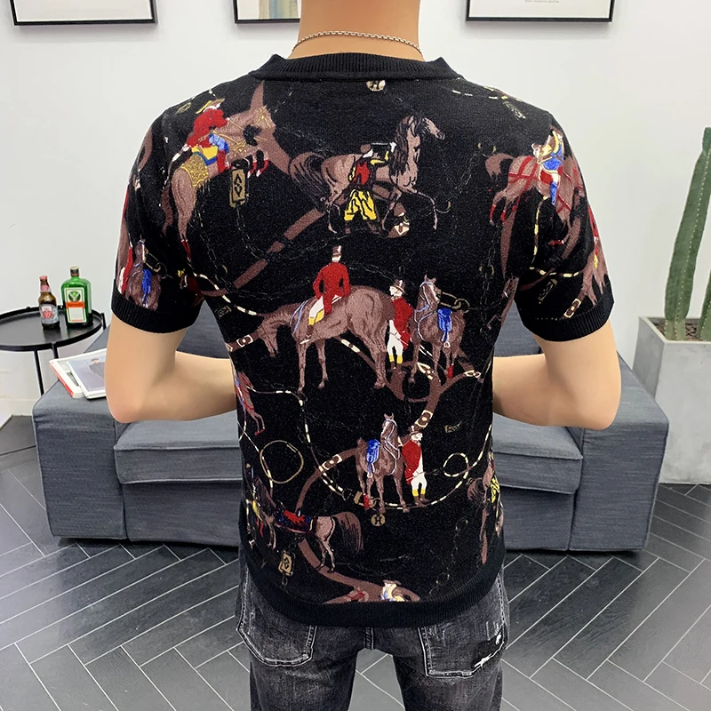 Camisetas Hombre Повседневная футболка Топы с принтом короткая рубашка 2019 короткий