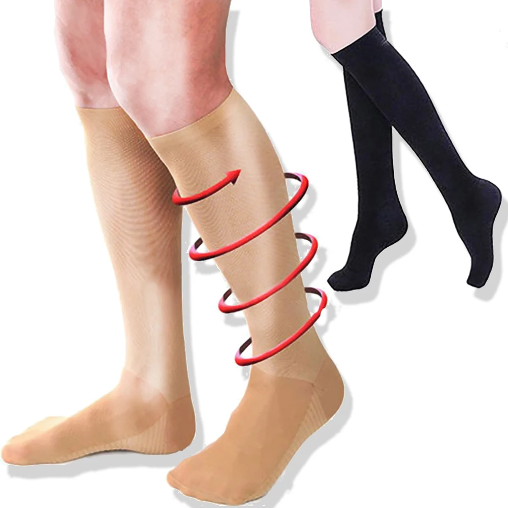 

Antifatigue Unisex Compression Socks Flight Travel Anti-Fatigue Knee High Anti Fatigue Magic Men Women's Over The Knee 3 Pairs