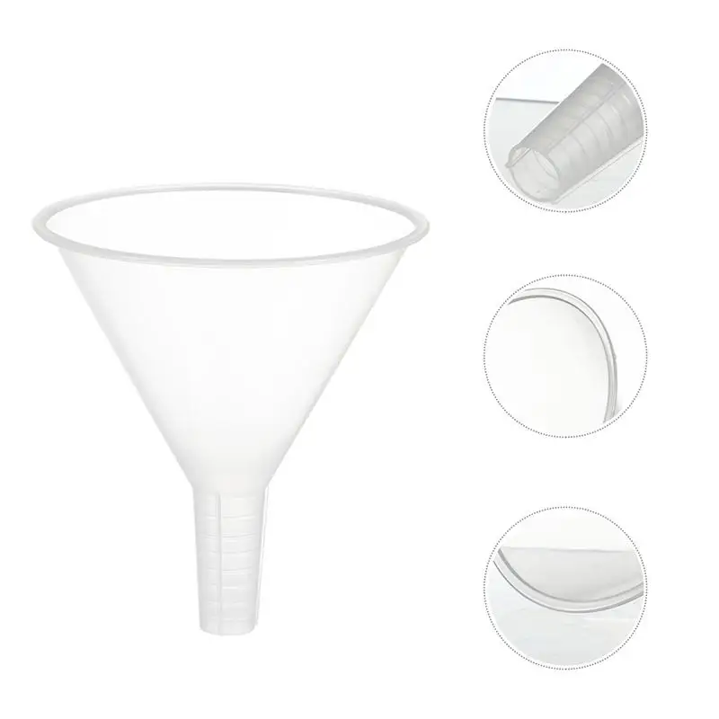 

6Pcs Small Plastic Funnels Disposable Lab Funnels Mini Liquid Oil Funnels Lab Tools
