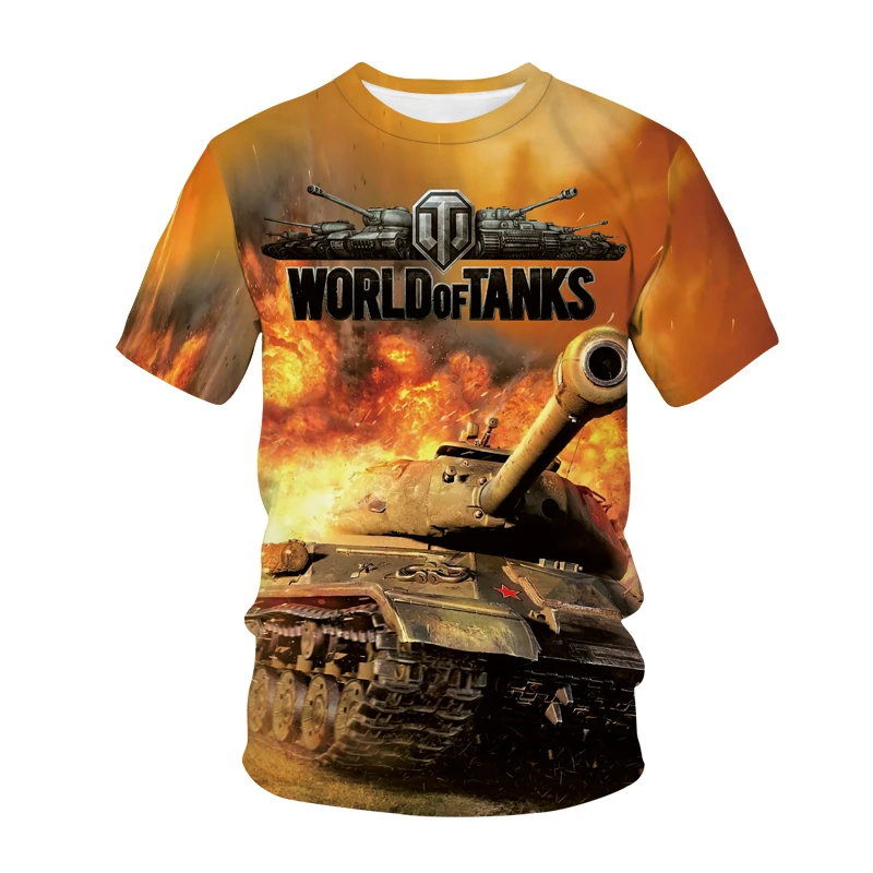

World Of Tanks 3D Printed Kids t shirt Harajuku Fashion Short sleeve shirt summer streetwear Unisex Boy Girl Kids tshirt tops