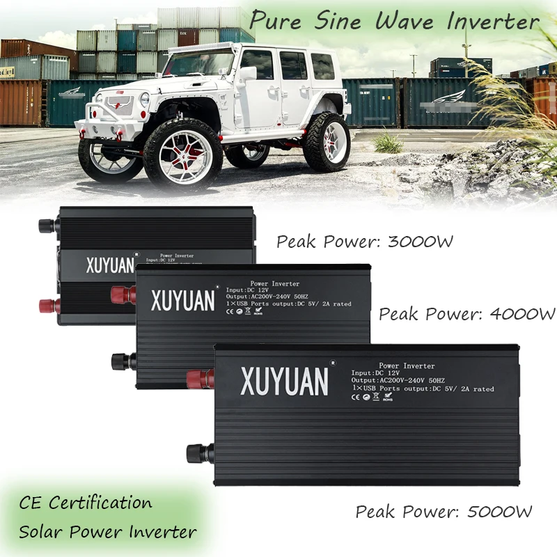 Инвертор солнечной энергии чистый синусоидальный инвертор 3000/4000/5000 Вт 12/24 в до