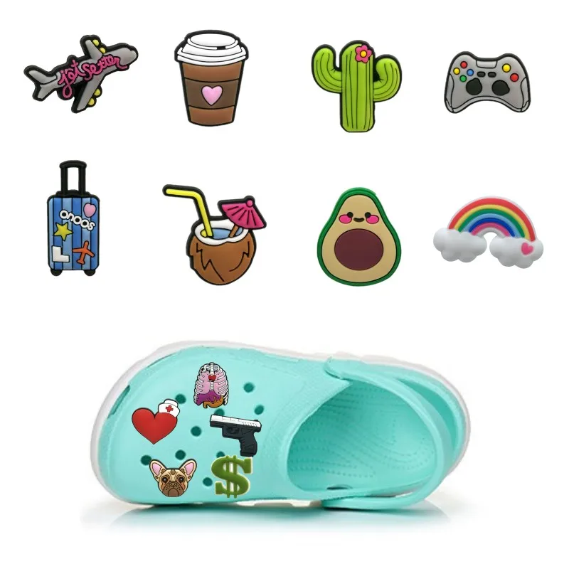 1 шт. повседневные подвески из ПВХ для обуви самолета чемодана резиновые