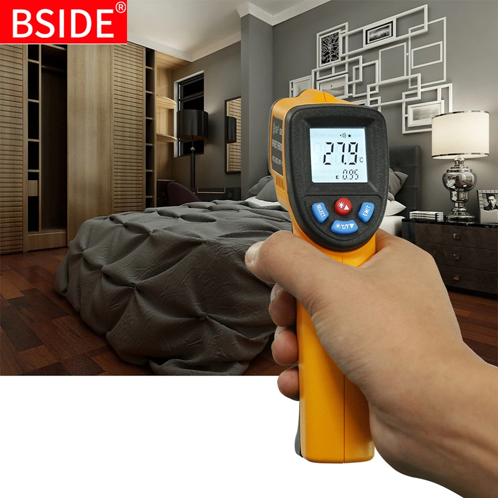 ЖК ИК инфракрасный термометр BSIDE GM320 Бесконтактный цифровой пирометр измеритель