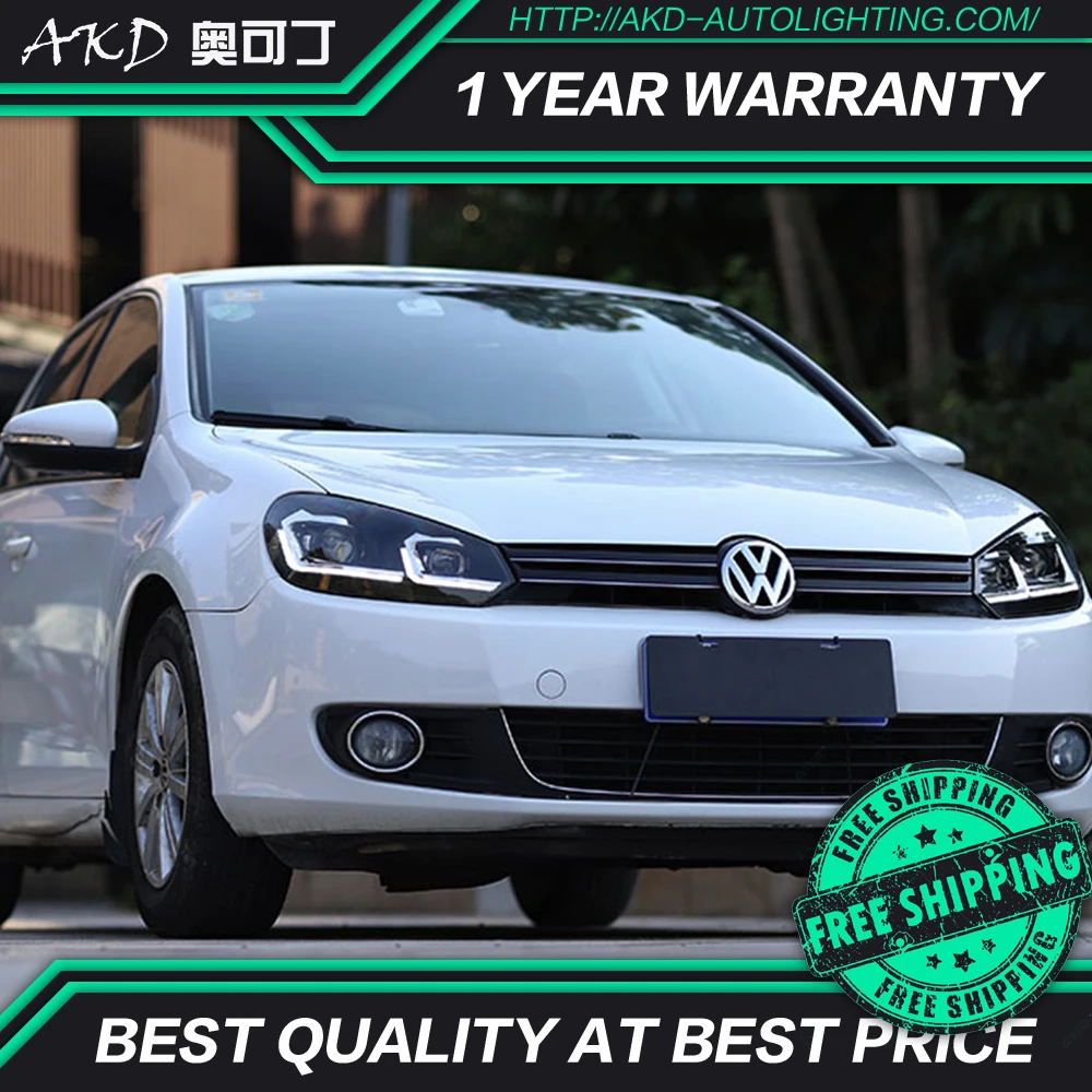 AKD автостайлинг фара для VW Golf 6 фары 2010-2012 светодиодный ная DRL сигнальная лампа Hid