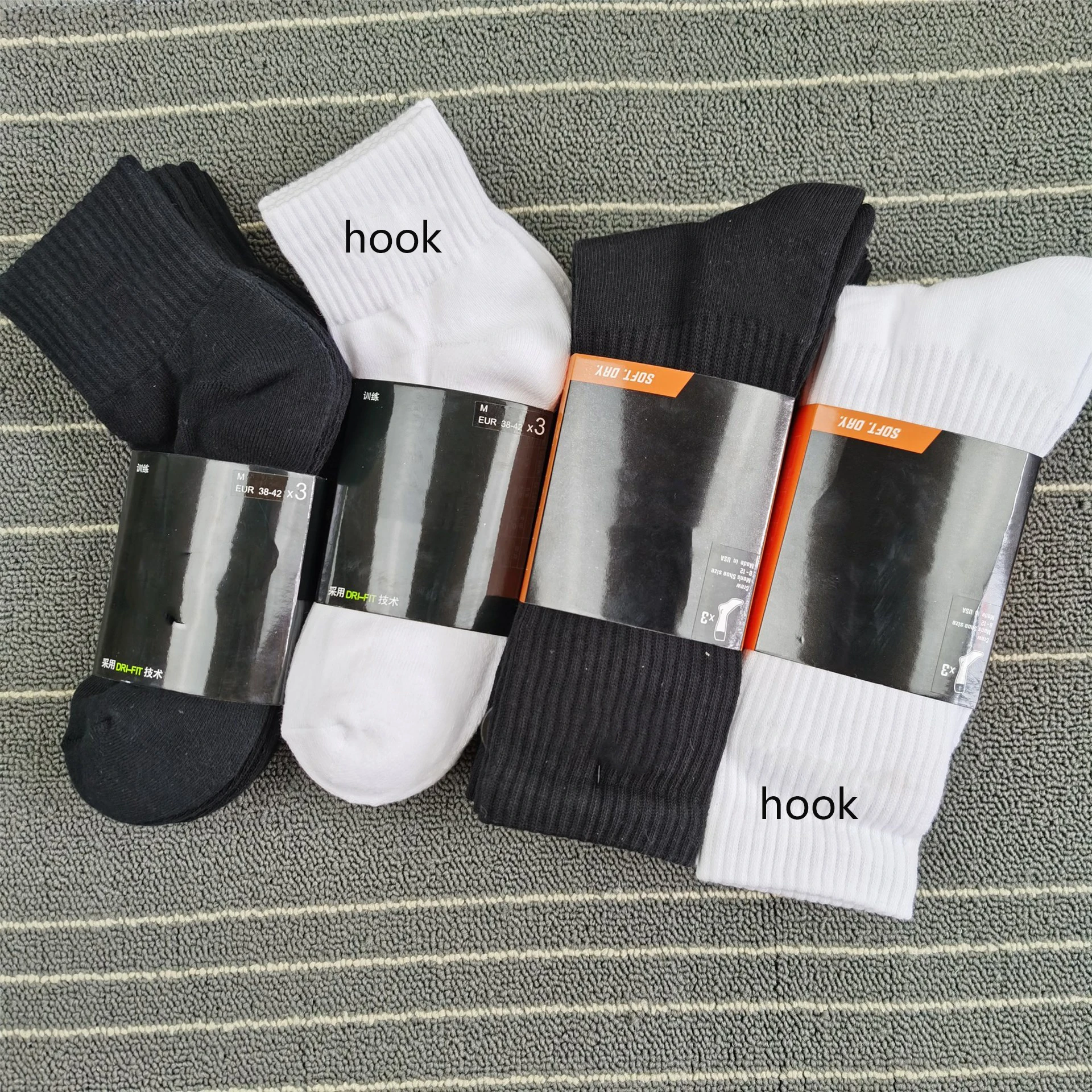 

3 пары однотонных Хлопковых Носков мужские и женские баскетбольные носки впитывающие Пот Спортивные носки чулки ins