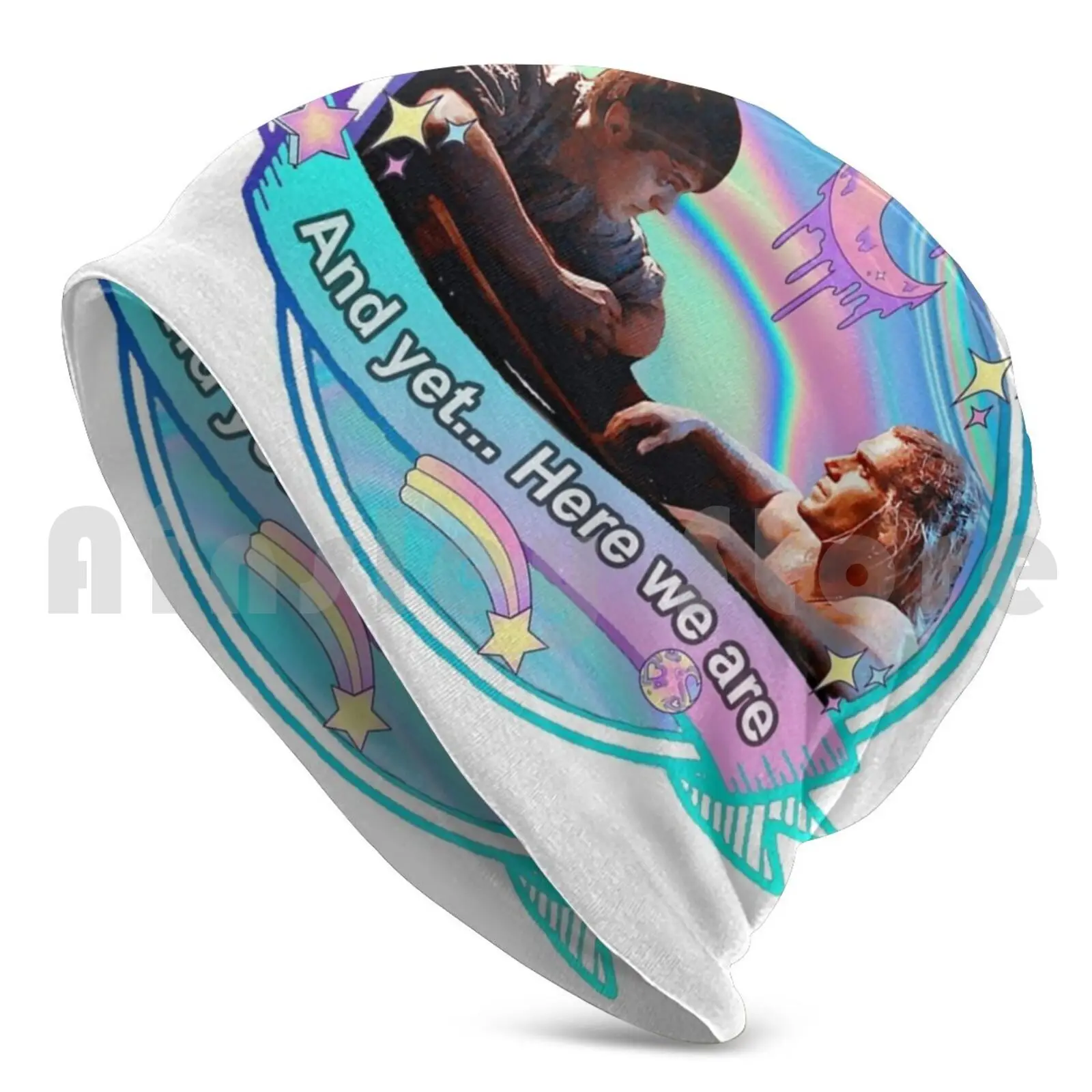 Шапка-бини с рисунком сделай сам