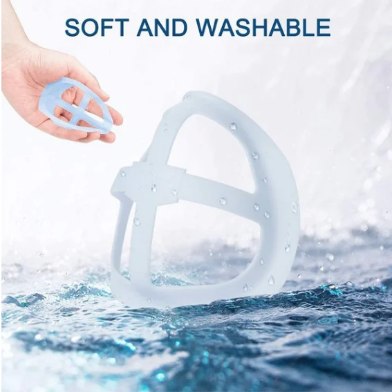 

5PCS Blue 3D Face Bracket Silicone Inner Support Frame for Comfortable Face Wearing, Create More Breathing Space
