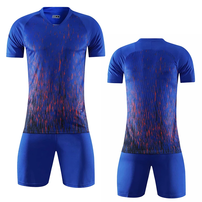 Мужская черная футболка с коротким рукавом красная Футбольная форма для