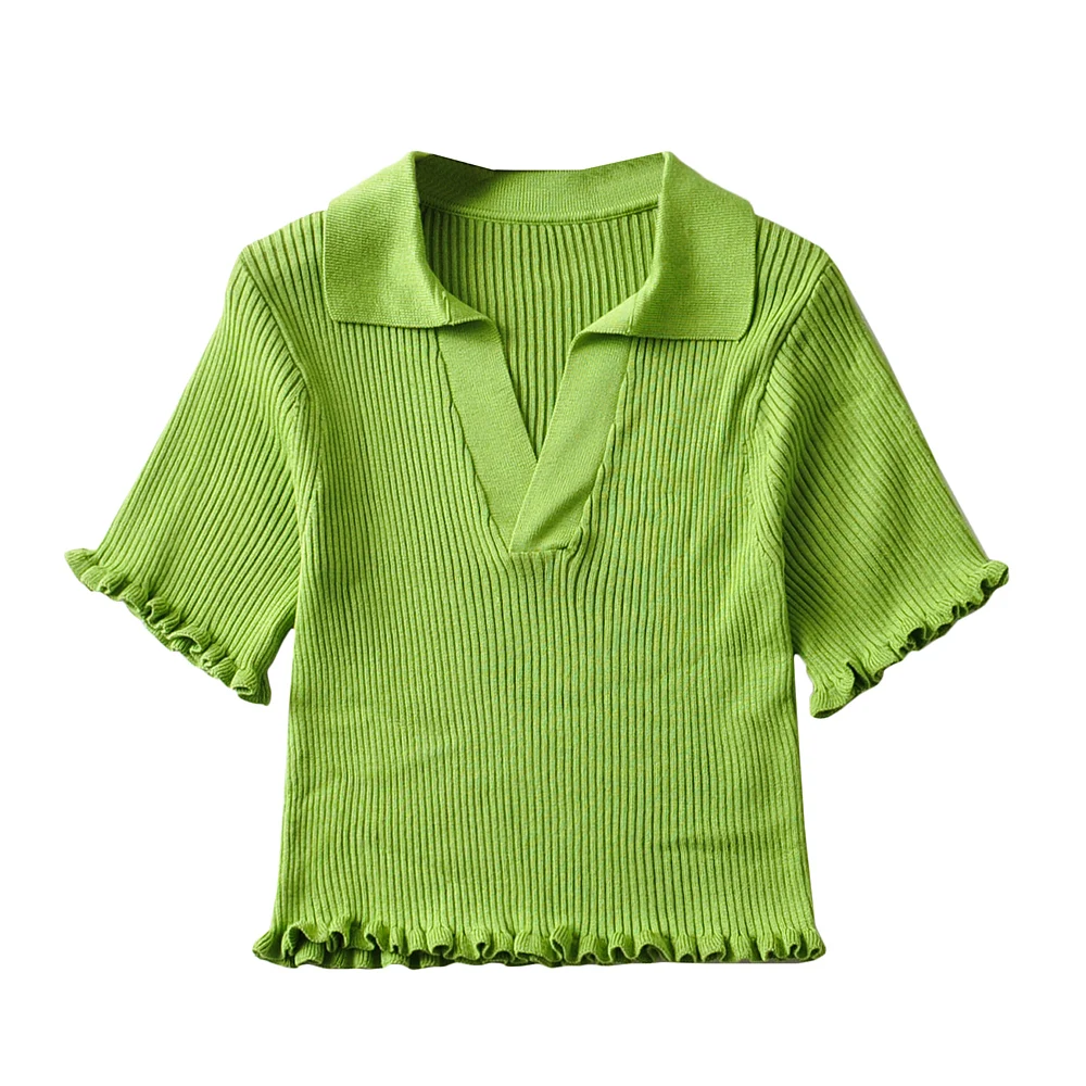 

JC·KILIG 2021 Summer New Vertical Grain Fungus Edge Decoration Polo CT1012