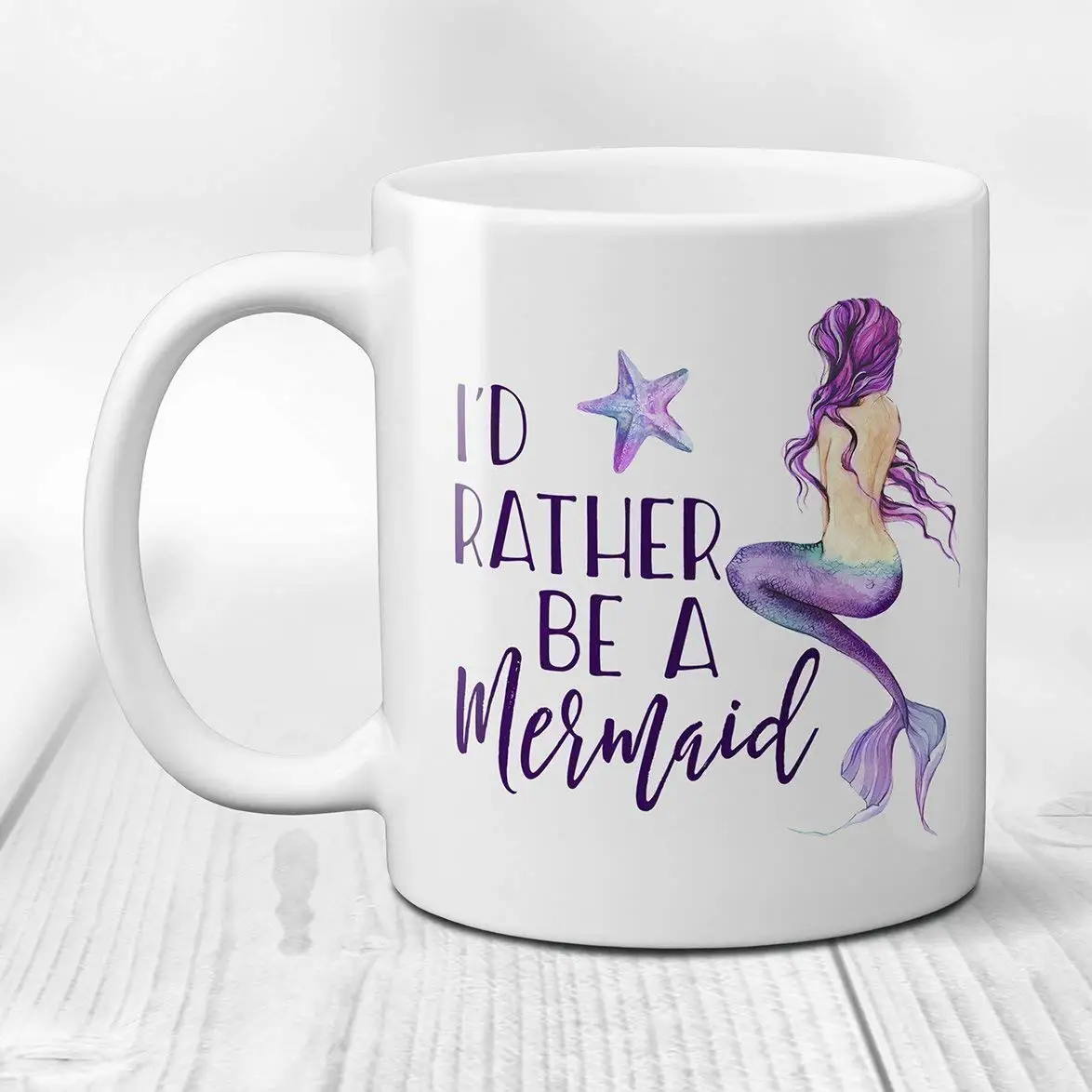Я предпочитаю керамическую кофейную кружку русалка с морской звездой 11