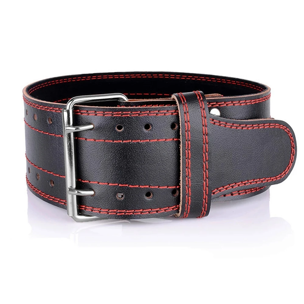 

Cowhide Weightlifting Belt Barbell Squats Training Gym Leather Lumbar Belt Bodybuilding Deadlift Fitness Workout Back Protector