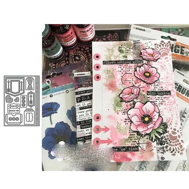 

DIY Page Metal Cutting Dies for Scrapbooking Crafts Card Making Paper Photo Album Template Handmade Decoration