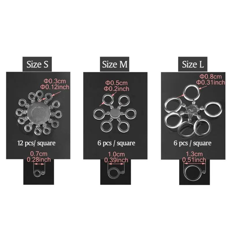 10 шт. прозрачные резиновые кольца для рыбалки|Наживки рыбной ловли| |