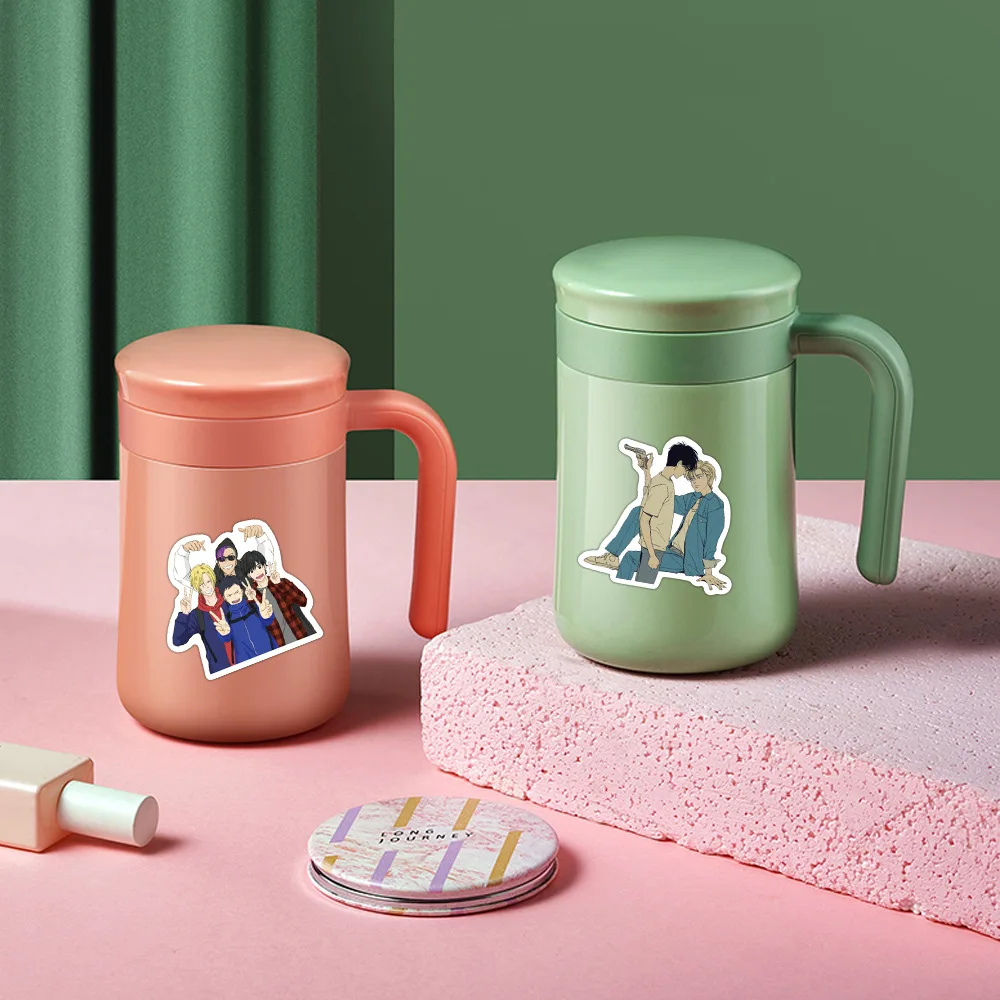 Набор наклеек для ноутбука гитары скейтборда чемодана банановая рыба 10/30/50