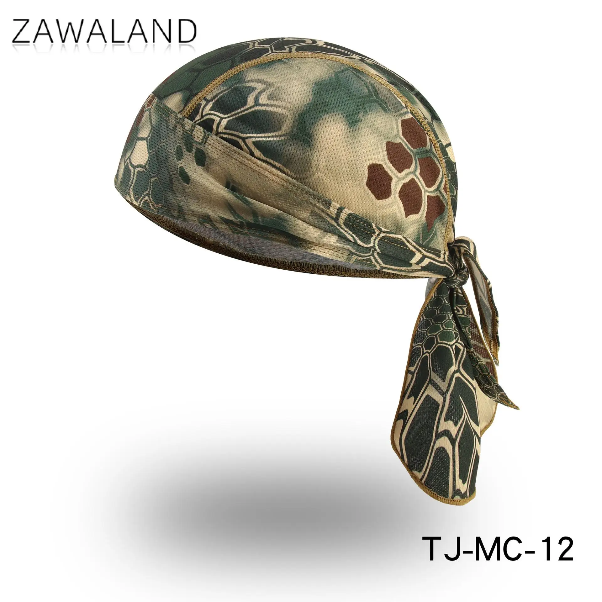 

Zawaland Sports Headscarf Outdoor Cycling Accessories Breathable Quick-Drying Headband Sunscreen Pirate Hat Unisex Print Turban