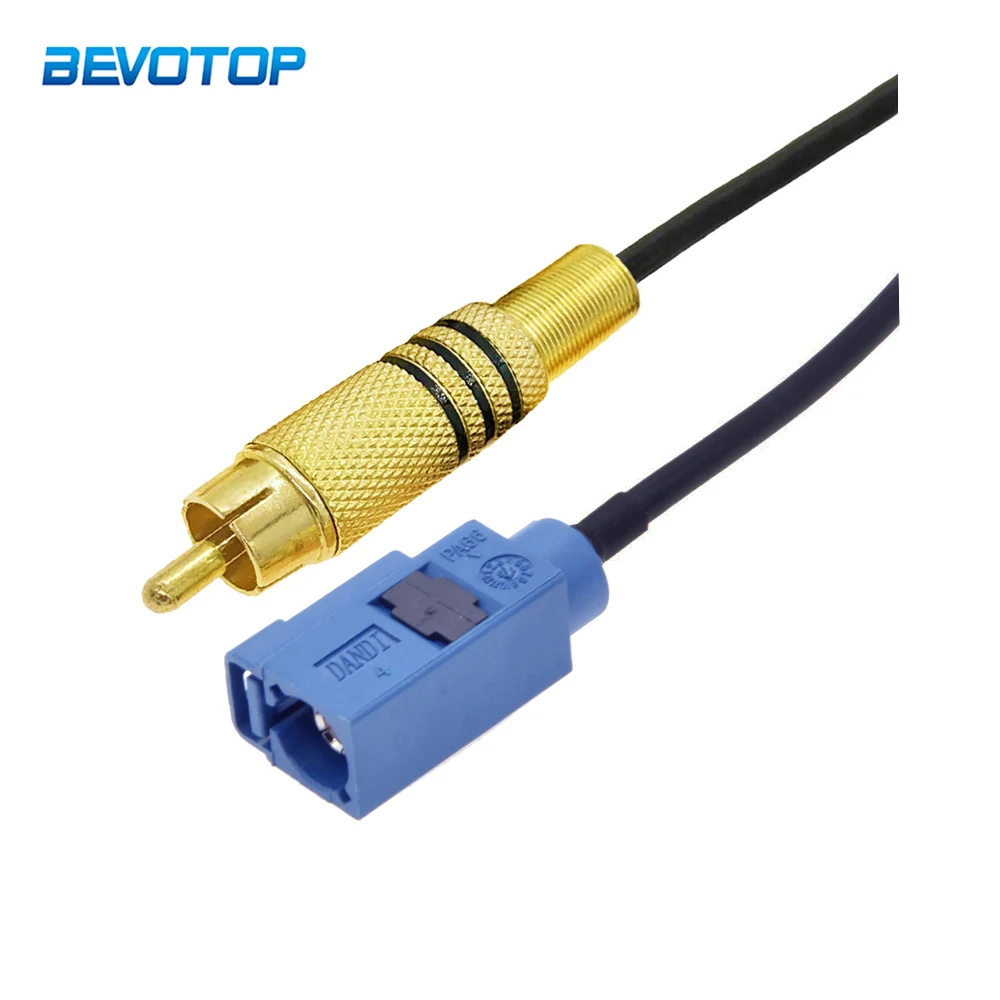 

1Pcs RCA Male to Fakra C Female Jack Video Cable Adapter for Car GPS RG174 50 Ohm RF Coaxial Extension Cord Pigtail Jumper