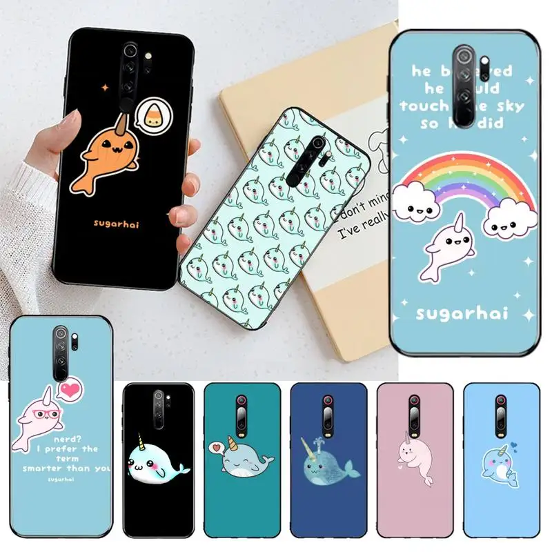 CUTEWANAN Narwhal Kawaii милые животные Мягкий Силиконовый ТПУ чехол для телефона Redmi Note 8 8A 8T