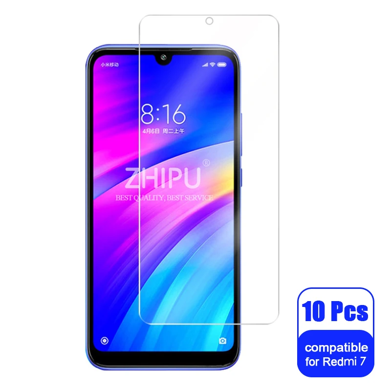 for Redmi 7 10 шт закаленное стекло для Xiaomi Redmi 7 7a 8A стекло протектор экрана 2.5D 9H закаленное стекло для Xiaomi Redmi 8a защитная пленка - Цвет: for Redmi 7