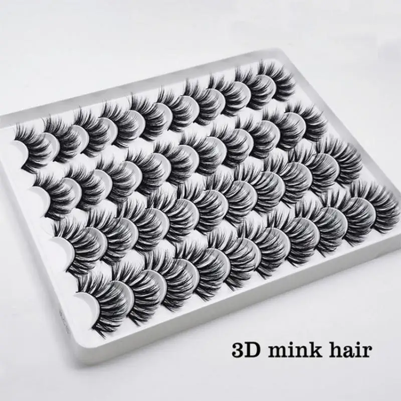 

New 6D Mink Hair False Eyelashes Naturally Curled Mink Hair 20 Pairs of Mink Hair