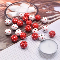 60pcs 16mm wood polka dot round beads jewelry making necklace earrings bracelets mix diy supplies accessories